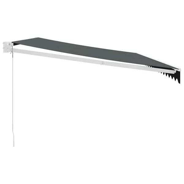 vidaXL Toldo retr&aacute;til 5x3 m tecido e alum&iacute;nio antracite