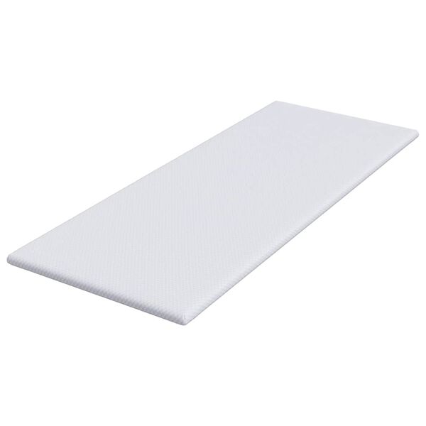 vidaXL Topper de Colch&atilde;o Branco 70 x 200 x 3.5 cm Tecido Jacquard