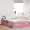 vidaXL Cama com arruma&ccedil;&atilde;o e colch&atilde;o Rosa 120 x 200 cm Veludo