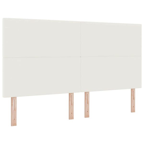vidaXL Cabeceira com cabeceira Creme 180 cm Couro Sint&eacute;tico