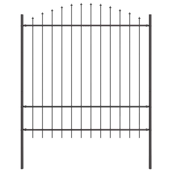 vidaXL Cerca para Jardim 6 pcs Cinzeto 170 x 215 cm A&ccedil;o revestido a p&oacute;