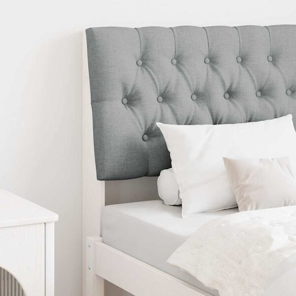 vidaXL Cabeceira estofada Cinzento-claro 80 cm