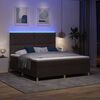 vidaXL Cama Box Spring LED Marrom Escuro 180 x 200 cm tecido