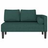 vidaXL Chaise lounge com almofadões tecido verde-escuro