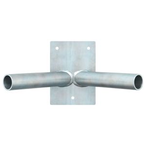 vidaXL Suporte de Poste para Bandeira Prateado 11,5 x 7,5 x 0,2 cm A&ccedil;o