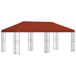 vidaXL Gazebo de Jardim 6 x 3 m Terracota Poli&eacute;ster e A&ccedil;o 190 gsm