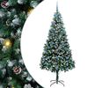 vidaXL &Aacute;rvore de Natal Artificial Verde 210 cm PVC, A&ccedil;o e Pl&aacute;stico