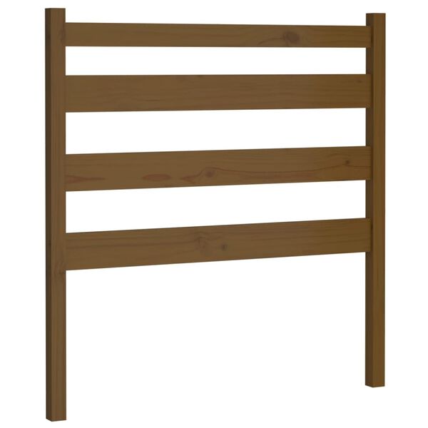 vidaXL Cabeceira de cama 96x4x100 cm pinho maci&ccedil;o castanho mel