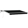vidaXL Estrutura de Toldo Manual com LEDs Preto e Branco 3 x 2,5 m