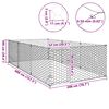 vidaXL Canil para cães ao ar livre com porta 2x4x1 m aço galvanizado