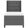 vidaXL Cama Box com colch&atilde;o Cinza Escuro 200 x 80 cm tecido