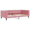 vidaXL Sof&aacute;-cama com gavet&atilde;o e gavetas 100x200 cm veludo rosa