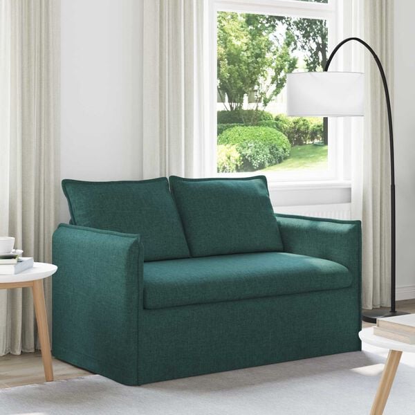 vidaXL Sof&aacute; 120cm Verde Escuro Metal