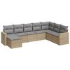 vidaXL 8 pcs conjunto de sof&aacute;s p/ jardim com almofad&otilde;es vime PE bege