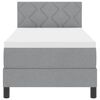 vidaXL Cama Box com colch&atilde;o Cinzento-claro 80 x 200 cm tecido