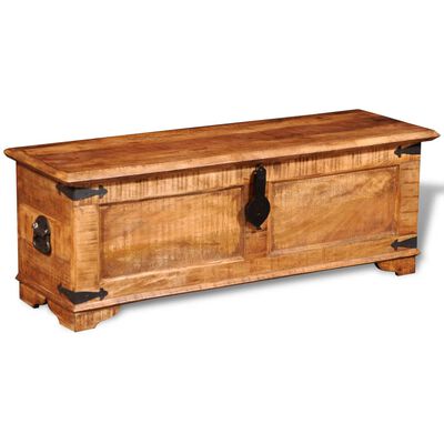 Caixa de armazenamento em madeira grosseira de manga