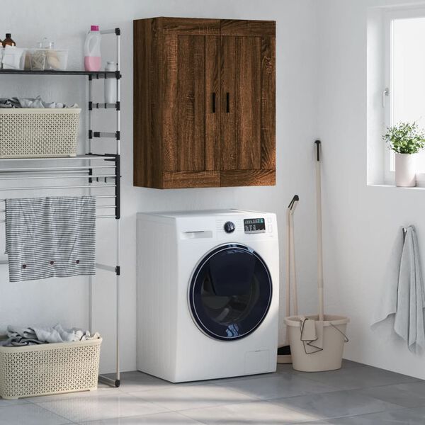 vidaXL Arm&aacute;rio de parede 69,5x34x90cm deriv. madeira carvalho castanho