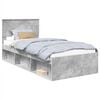 vidaXL Estrutura da Cama com cabeceira Cinza Concreto 90 x 190 cm