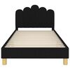 vidaXL Estrutura de Cama Infantil com Cabeceira Preto 80 x 200 cm