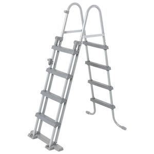 Bestway Escada de seguran&ccedil;a Flowclear com 4 degraus 122 cm