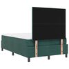 vidaXL Cama Box com colch&atilde;o Verde Escuro 120 x 200 cm tecido