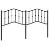 vidaXL Cabeceira de substitui&ccedil;&atilde;o 180 cm metal preto