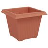 vidaXL Vaso Quadrado para Flores 6 pcs Vermelho Tijolo 20 x 20 x 16 cm