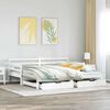 vidaXL Sof&aacute;-cama com gavet&atilde;o e gavetas sem colch&atilde;o 90x190 cm branco