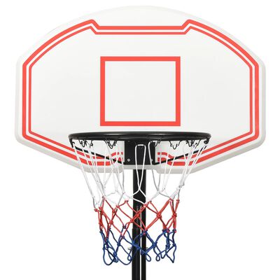 vidaXL Tabela de basquetebol 282-352 cm polietileno branco