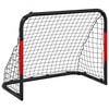 vidaXL Baliza de futebol com rede 90x48x71 cm a&ccedil;o vermelho e preto