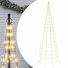vidaXL &Aacute;rvore de Natal LED 550 LEDs branco quente 300 cm