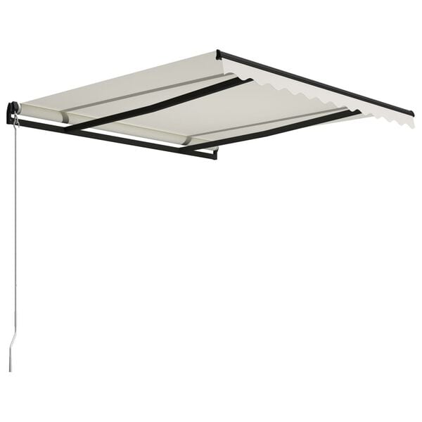 vidaXL Toldo retr&aacute;til manual 300x250 cm cor creme
