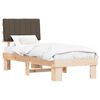 vidaXL Estrutura de Cama com Cabeceira Estofada Cinzento-acastanhado