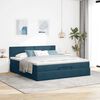 vidaXL Estrutura de cama otomana com colch&atilde;o 180x200 cm azul escuro