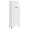 vidaXL Conjunto de Gabinete 2 unid. Branco Brilhante