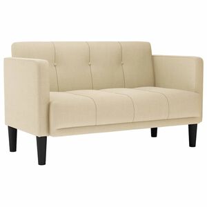 vidaXL Sof&aacute;-luvas 111 cm tecido creme