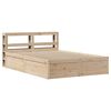 vidaXL Estrutura de cama com cabeceira 140x200 cm pinho maci&ccedil;o