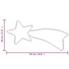 vidaXL Figura estrelas cadentes +48 LEDs 2pcs 65x28cm branco quente