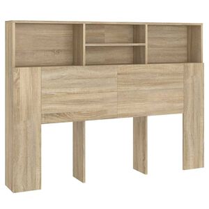vidaXL Cabeceira de cama Carvalho Sonoma 140x19x103,5 cm