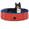 vidaXL Piscina para cães dobrável 80x20 cm PVC vermelho