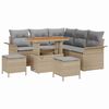 vidaXL Conjunto de Sof&aacute; de Jardim 8 unid. Bege vime PE
