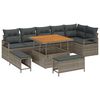vidaXL Conjunto de Sof&aacute; de Jardim 9 unid. 8-N&uacute;mero de lugares Cinzeto