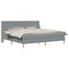 vidaXL Estrutura de cama com colch&atilde;o Cinzento-claro 180 x 200 cm