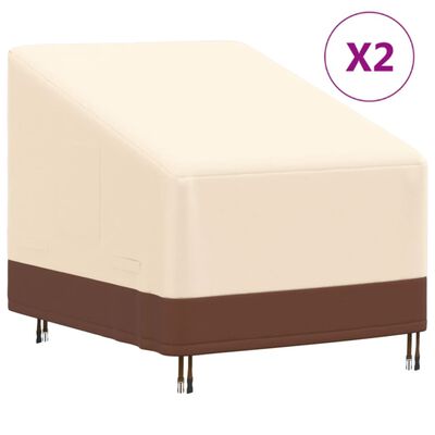 vidaXL Capas p/ cadeira lounge jardim 2 pcs 79x97x48/74 cm oxford 600D