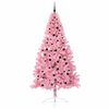 vidaXL &Aacute;rvore de Natal Artificial Pr&eacute;-iluminada Rosa 240 cm PVC