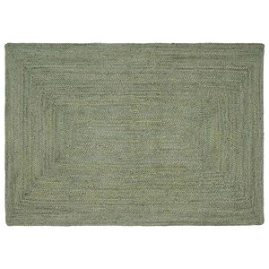 vidaXL Tapetes de &aacute;rea Retangular Verde-Azeitona 140 x 200 cm Juta