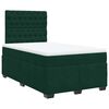 vidaXL Cama boxspring com colch&atilde;o 120x190 cm veludo verde-escuro