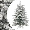 vidaXL &Aacute;rvore de Natal artificial articulada c/ flocos de neve 120 cm