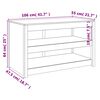 vidaXL Arm&aacute;rio de cozinha para exterior 106x55x64 cm pinho maci&ccedil;o