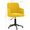 vidaXL Cadeira de escrit&oacute;rio girat&oacute;ria veludo amarelo mostarda